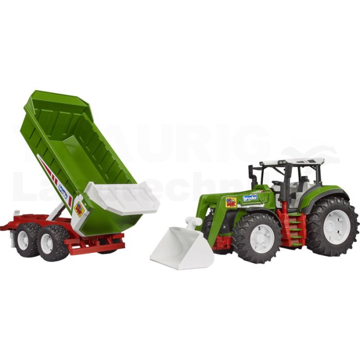 Traktor mit Frontlader und Kipper Traktor mit Frontlader und Kipper