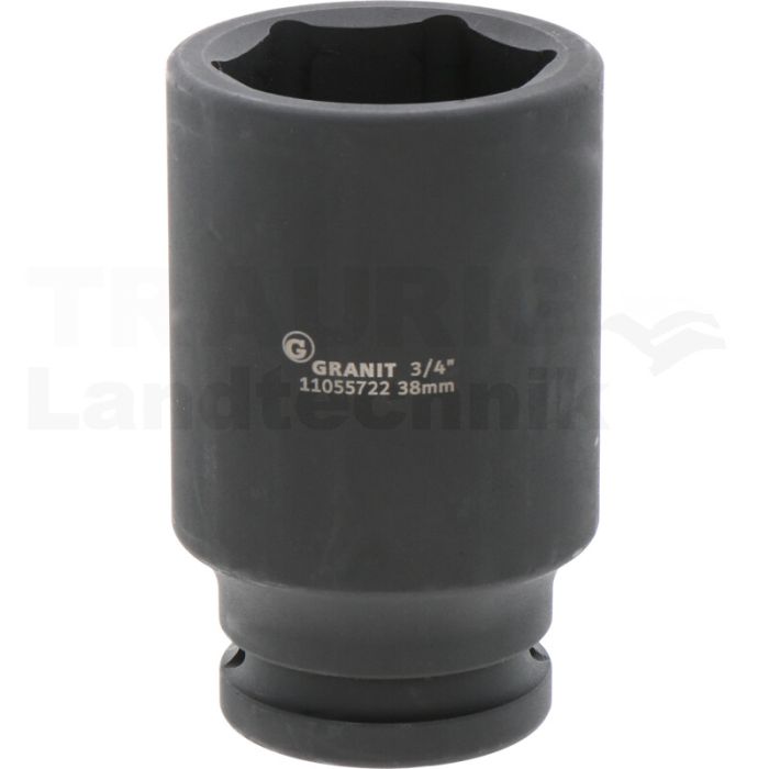 3/4" Sechskant-Kraft-Stecknuss,lang,38mm