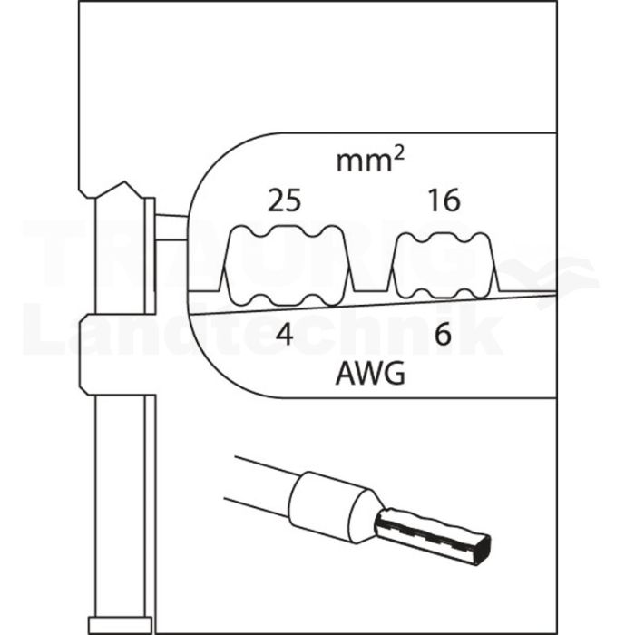 Modul-Einsatz f. Aderendhuelsen 16/25mm