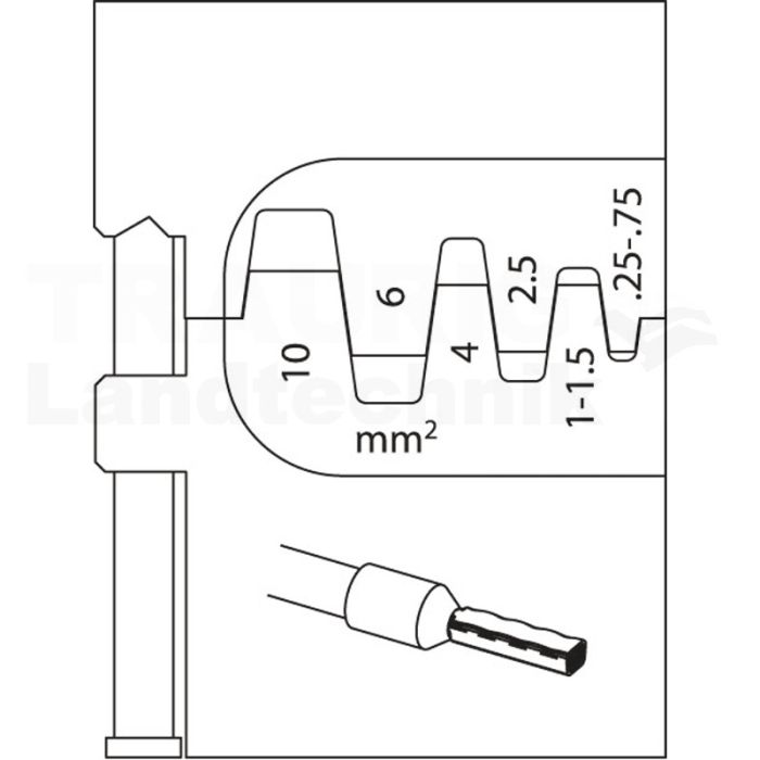 Modul-Einsatz f. Aderendhülsen 0,25-10mm