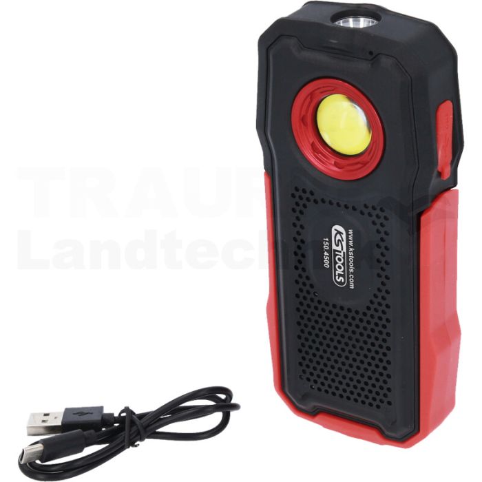 Werkstatt-Handlampe 500 lm, Lautsprecher Werkstatt-Handlampe 500 lm, Lautsprecher