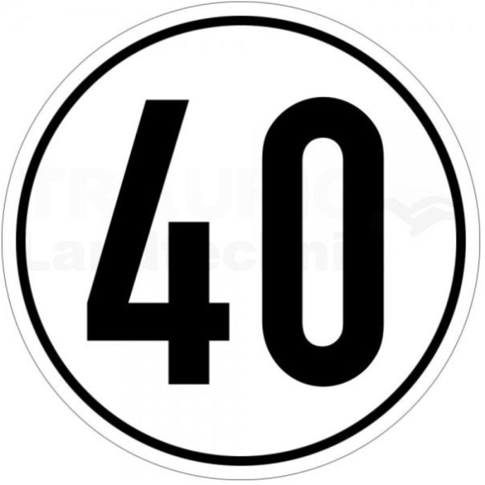 Geschwindigkeitsschild 40 km/h