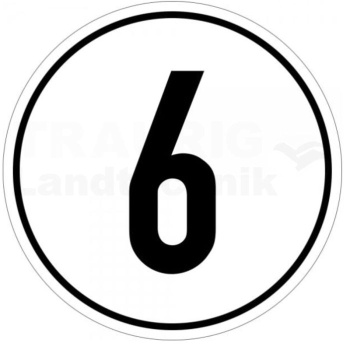 Geschwindigkeitsschild 6 km/h Geschwindigkeitsschild 6 km/h