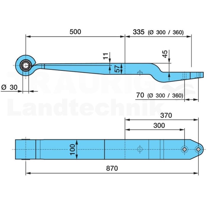 Blattfeder Sl-500/335 K-45Sgs1X57 H= 56