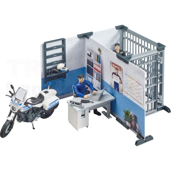 bworld Polizeistation mit Polizeimotorra