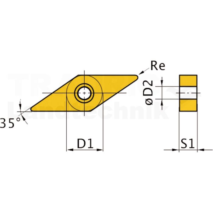 HM-Wendeplatten "ISO VNMG160408" 5 Stück