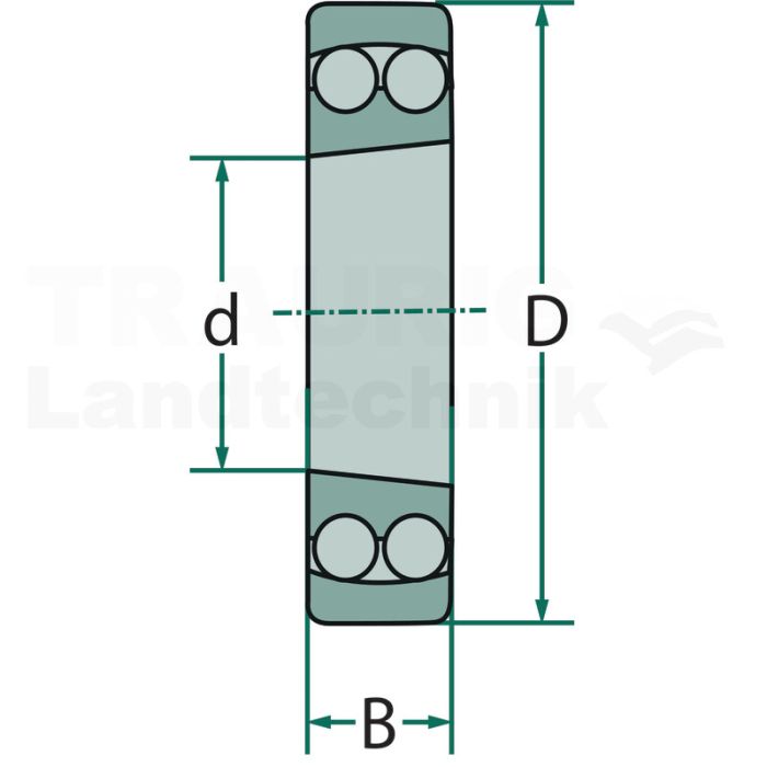 Pendelrollenlager 2208 K 2RS C3