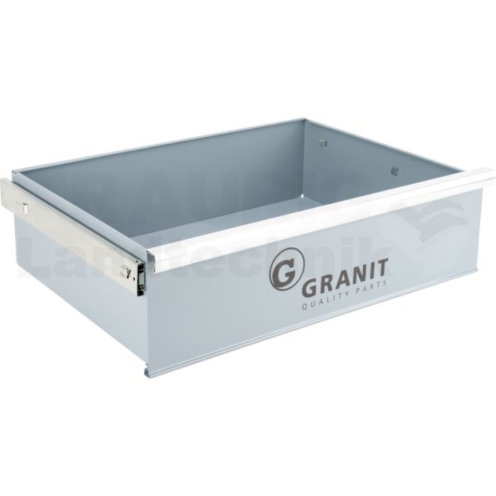 Schublade mit Auszug, mit GRANIT Logo Schublade mit Auszug, mit GRANIT Logo