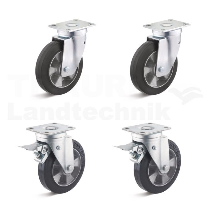 2x Lenkrolle 2x Lenkrolle Doppelstopp 2x Lenkrolle 2x Lenkrolle Doppelstopp