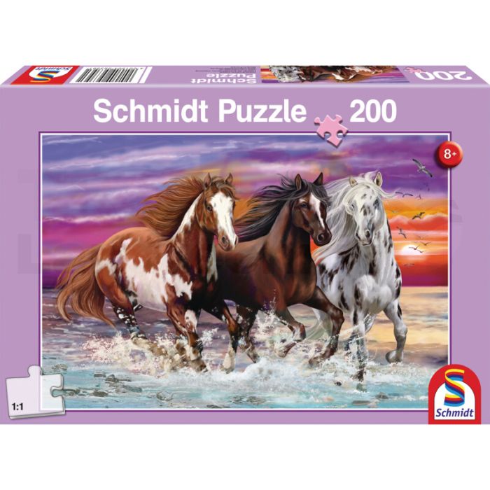 Puzzle 200 Teile Wildes Pferde-Trio Puzzle 200 Teile Wildes Pferde-Trio