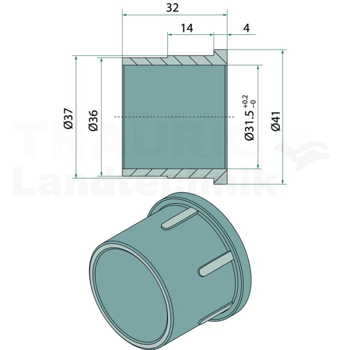 Buchse Nylon Ø31,5