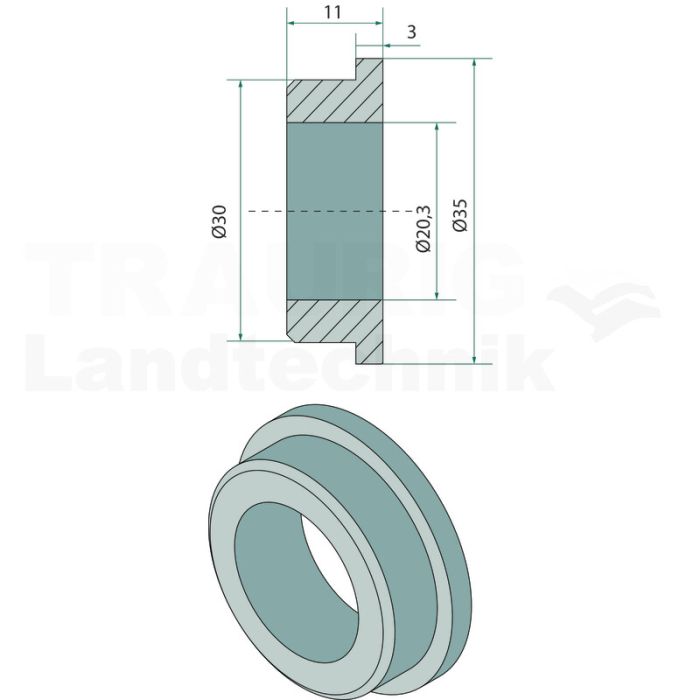 Buchse Nylon Ø20