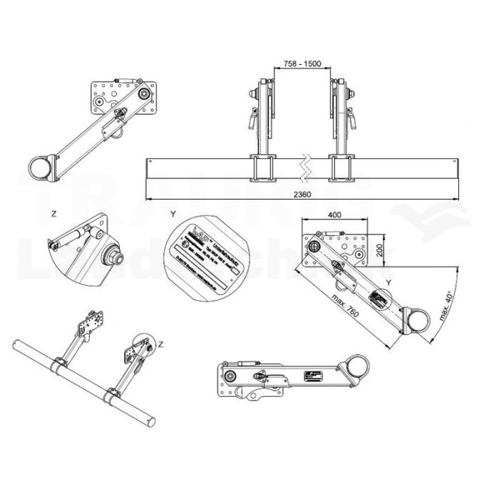 Unterfahrschutz WUF180 K klappbar E58R03