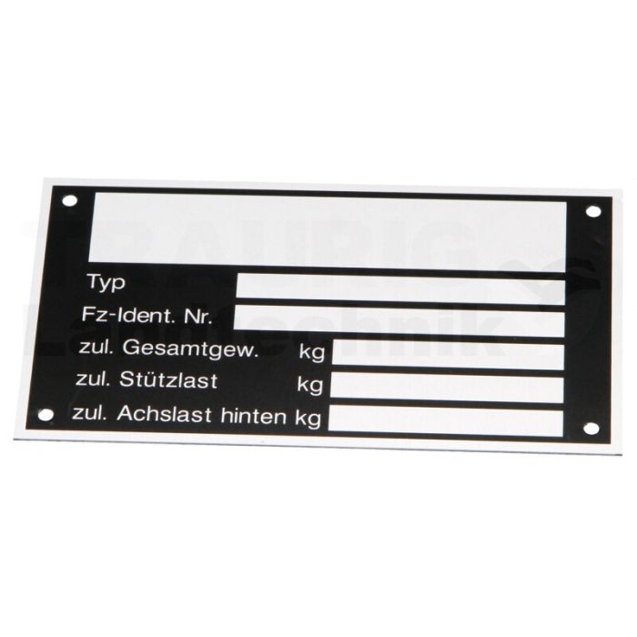 Typenschild Typenschild