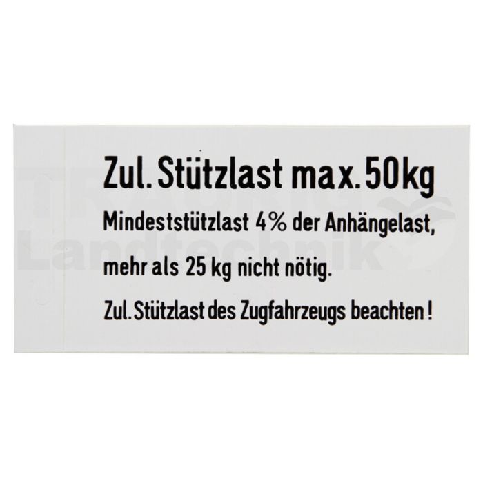Stützlastschild Stützlastschild