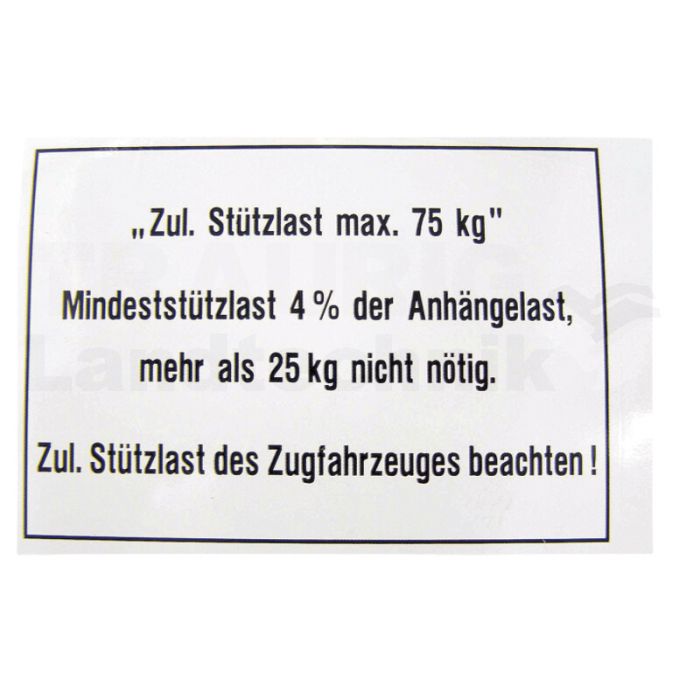 Stützlastschild