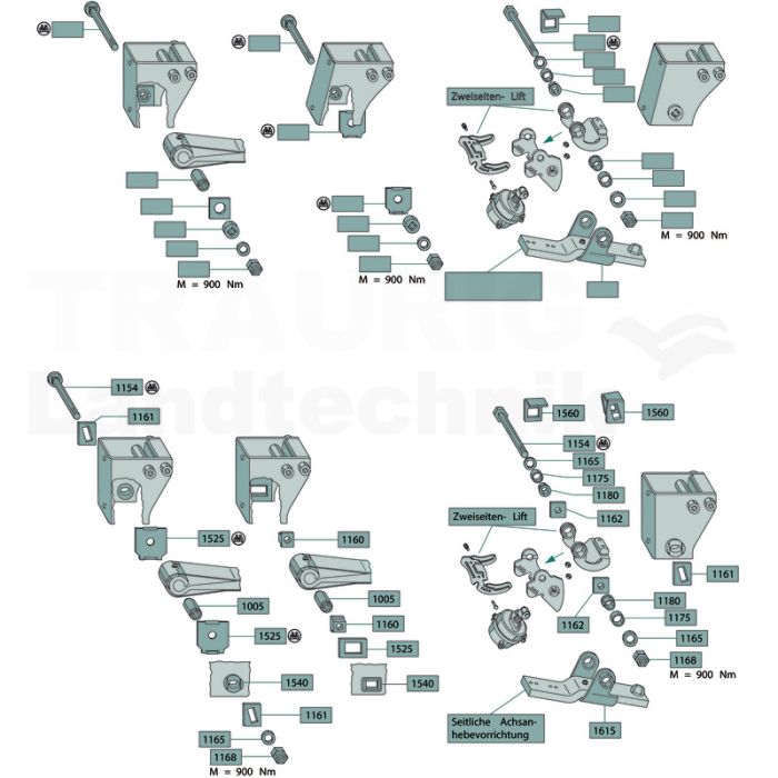 Reparatursatz für Federbolzenlagerungen