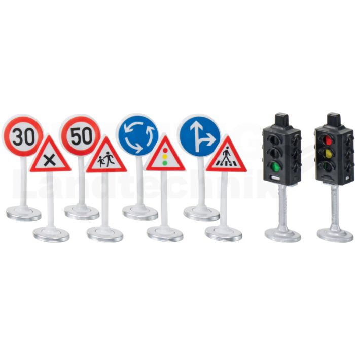 Ampeln mit Verkehrsschildern