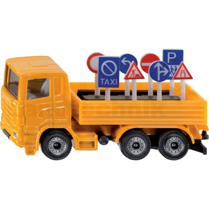 LKW mit Verkehrszeichen