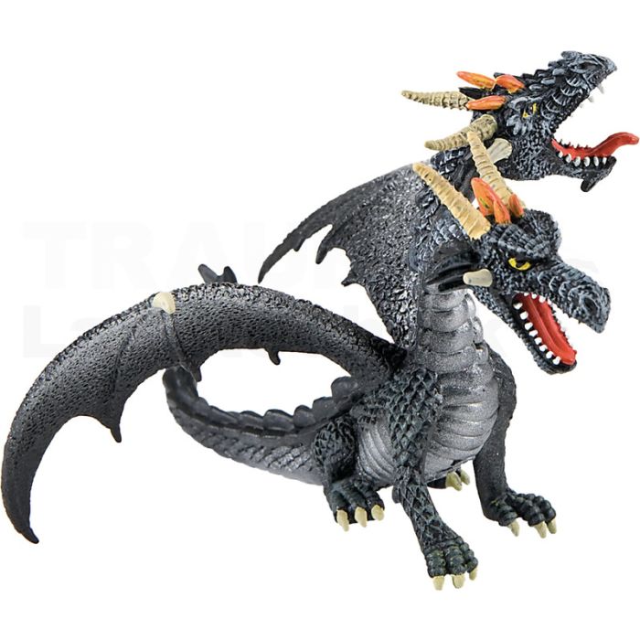 Zweiköpfiger Drache, schwarz Zweiköpfiger Drache, schwarz