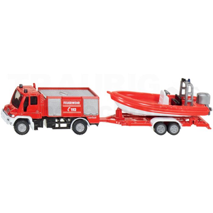 Unimog Feuerwehr mit Boot Unimog Feuerwehr mit Boot
