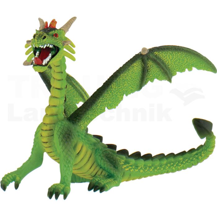 Drache sitzend grün Drache sitzend grün