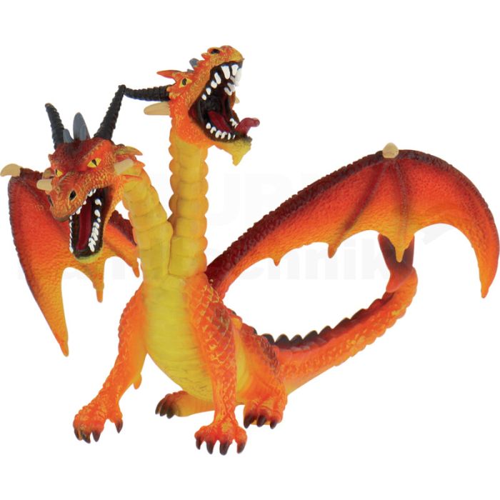 Zweiköpfiger Drache, orange Zweiköpfiger Drache, orange