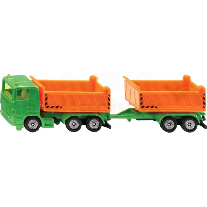 LKW mit Kippmulde und Anhänger LKW mit Kippmulde und Anhänger