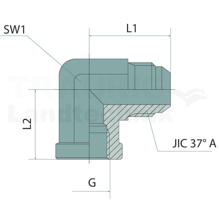 WA 9/16 M-JIC x 3/8 F-BSP