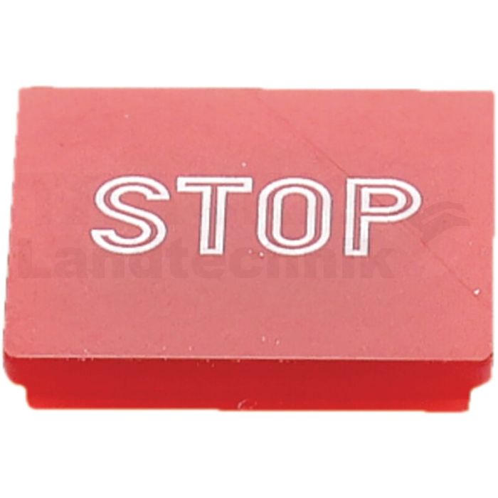 Symbolplatte Stop rot Symbolplatte Stop rot