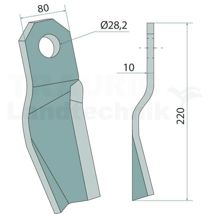 Mulchmesser links Mulchmesser links