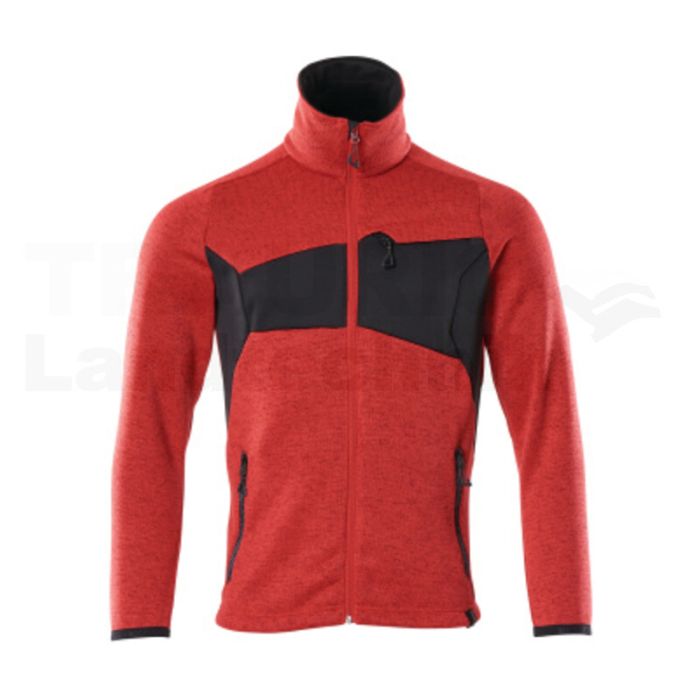 Strickpullover  Verkehrsrot/Schwarz S