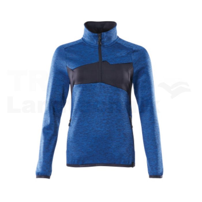 Fleecepullover  Azurblau/Schwarzblau L