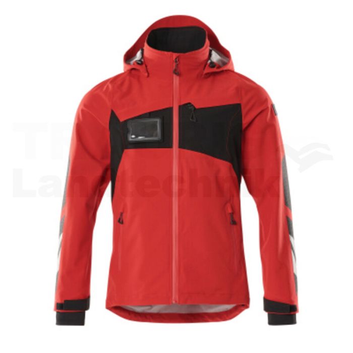 Hardshell Jacke Verkehrsrot/Schwarz 2XL
