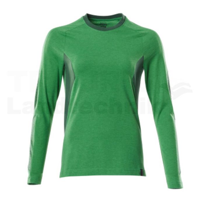 T-Shirt, Langarm Grasgrün/Grün S  ONE
