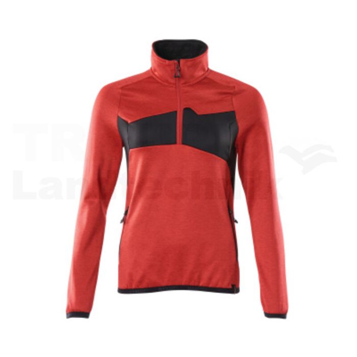 Fleecepullover  Verkehrsrot/Schwarz XS