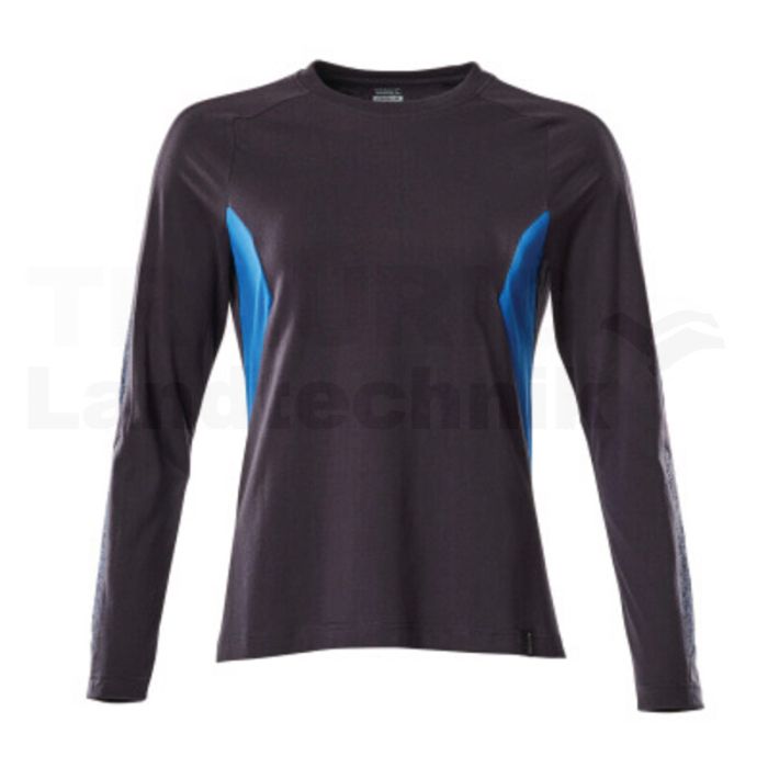 T-Shirt, Langarm sw/blau/Azurblau 2XLONE
