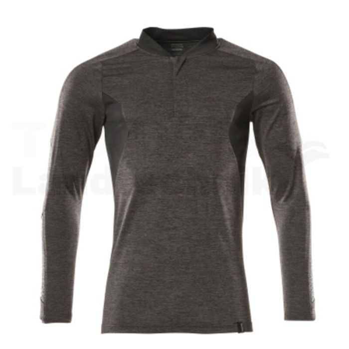 Polo-Shirt, Langarm Anthrazit  sw 2XLONE