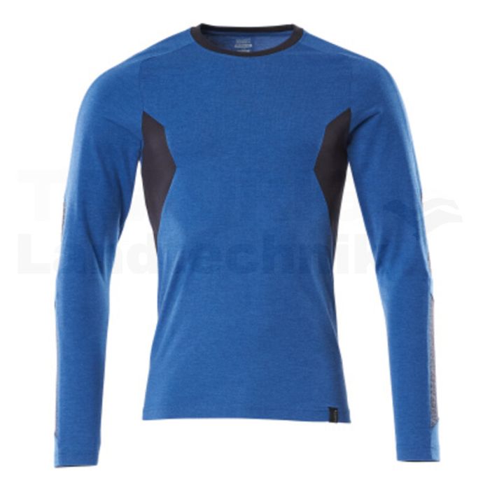 T-Shirt, Langarm Azurblau/sw/blau XS ONE