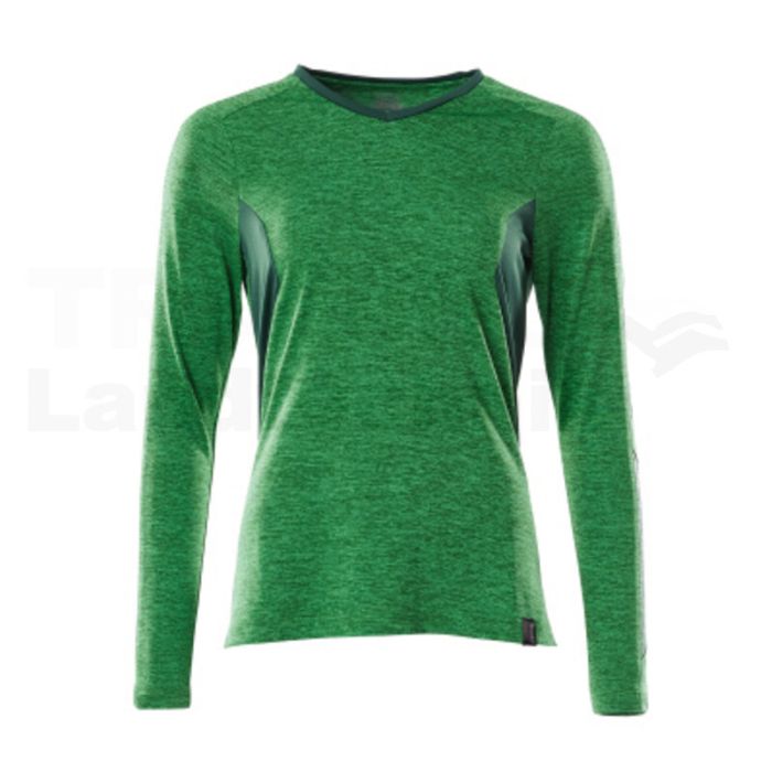 T-Shirt, Langarm Grasgrün  Grün 5XLONE