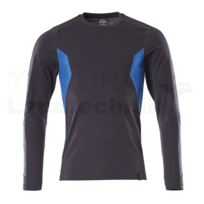 T-Shirt, Langarm sw/blau/Azurblau XL ONE