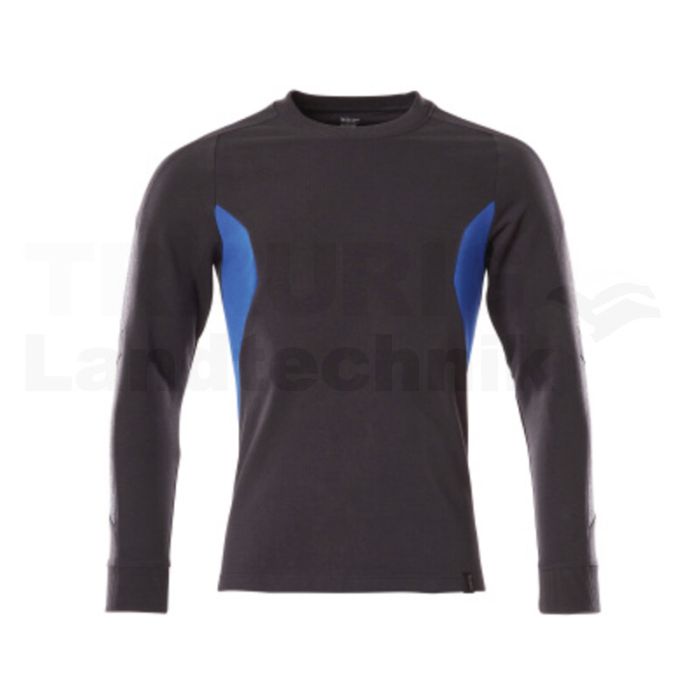 Sweatshirt Schwarzblau/Azurblau L  ONE