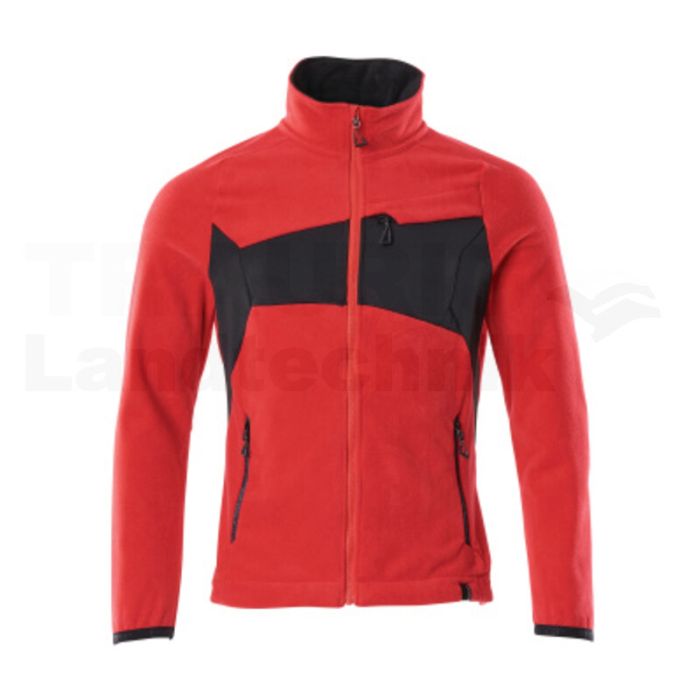 Fleecejacke Verkehrsrot/Schwarz 4XL