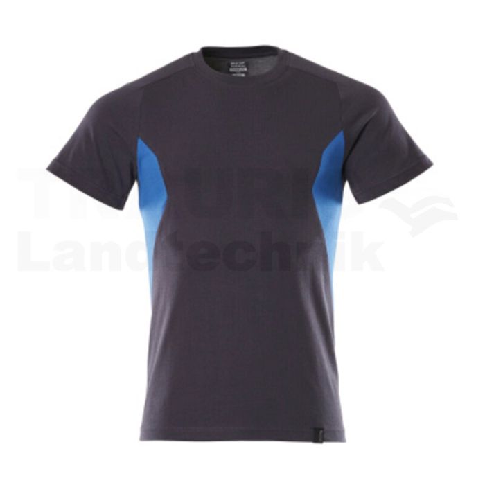 T-Shirt Schwarzblau/Azurblau XL ONE