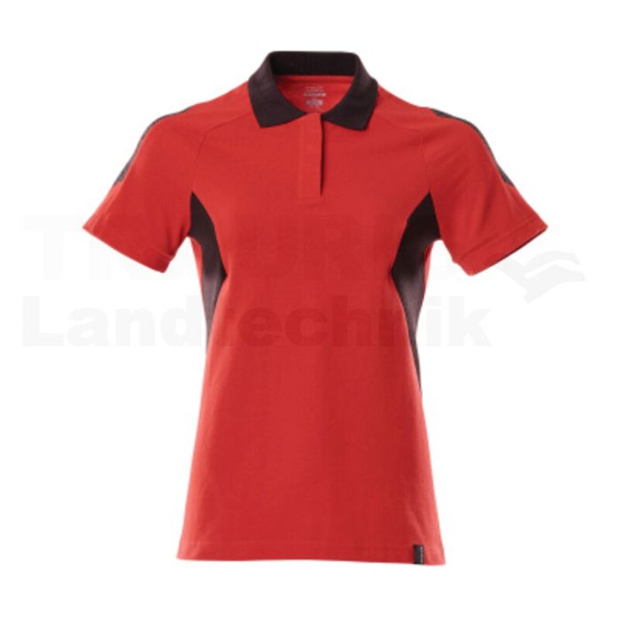 Polo-Shirt Verkehrsrot/Schwarz 2XLONE