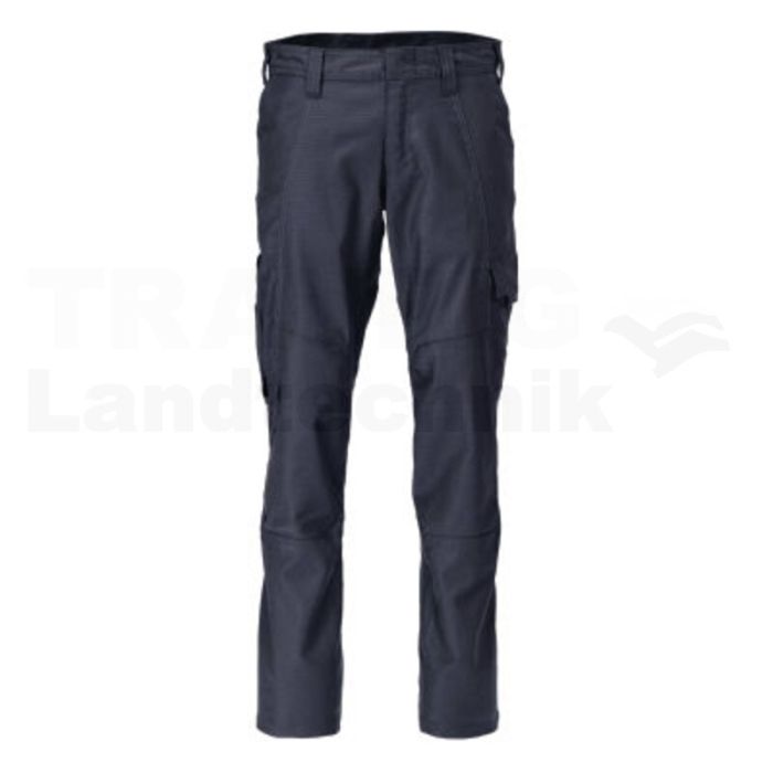 Hose mit Schenkeltaschen sw/blau 82C66