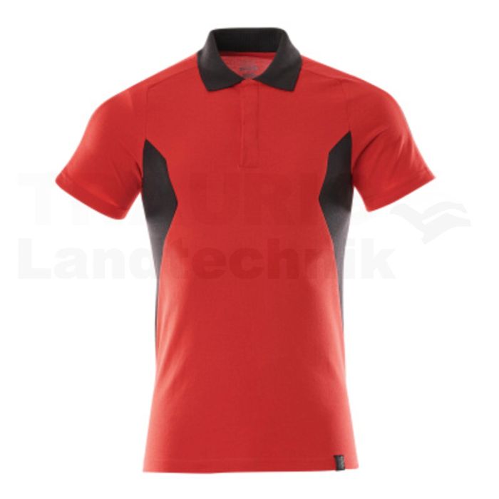 Polo-Shirt Verkehrsrot/Schwarz XL ONE