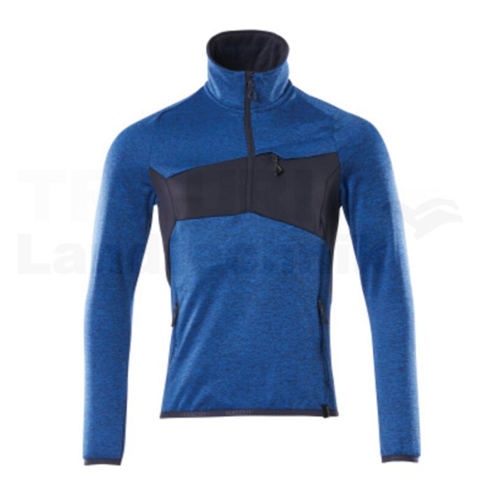 Fleecepullover  Azurblau/Schwarzblau 5XL