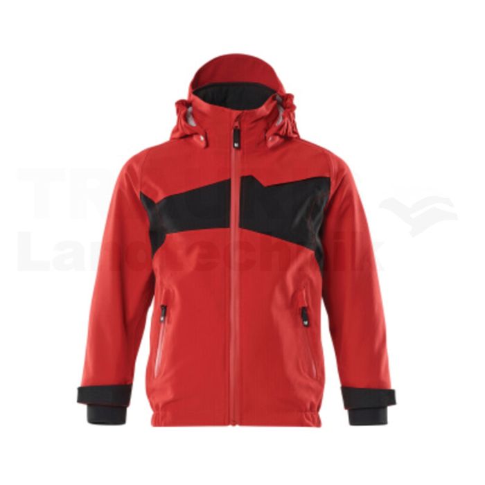 Kinder Hardshell Jacke  rot/sw 140