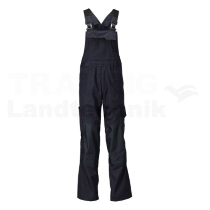 Latzhose mit Knietaschen sw/blau 76C54
